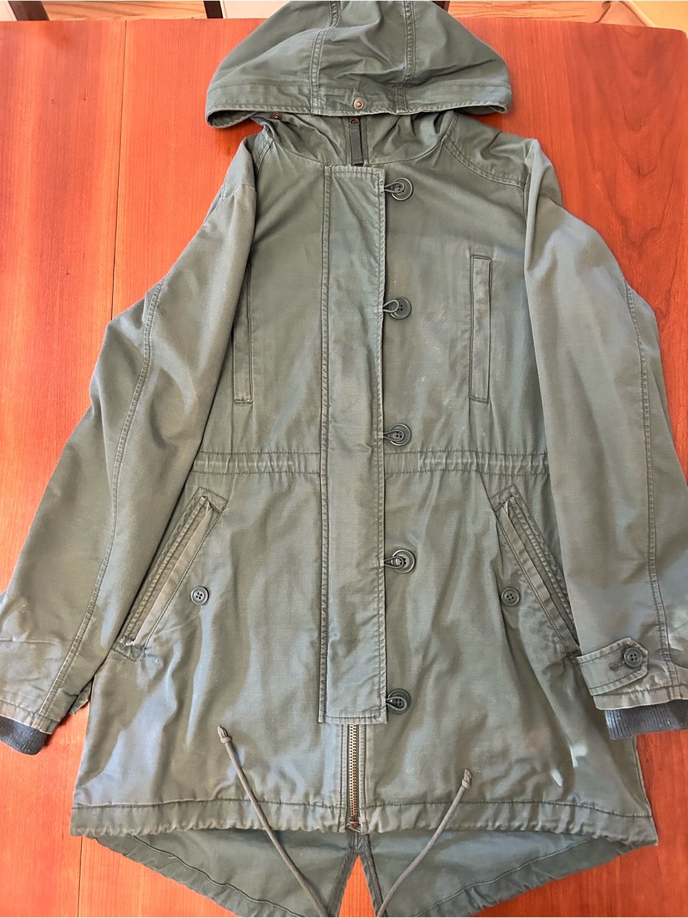 GAP Olive Green Hooded Anorak Parka